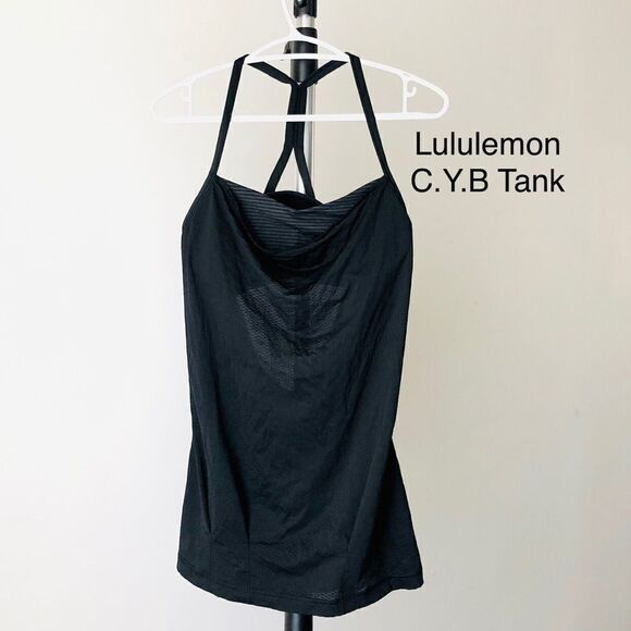 Lululemon CYB Tank in‎ black & hyperstripe/ Sz 6 - Picture 3 of 4